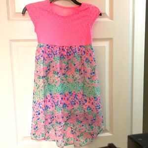 Bright pink spring dress